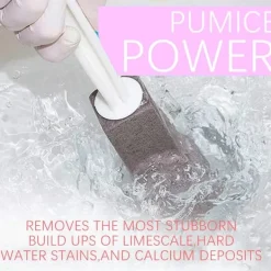 Rengöringsmedel-2-pack Toalettstädare med Handtag, Pumicestick, Avlägsnar Kalkavlagringar, för Kök/Badrum/Pool/Hushållsrengöring