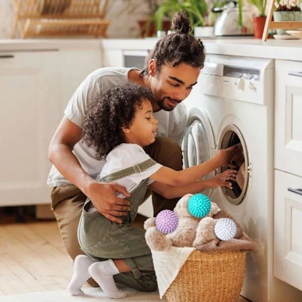 Otego Tvättillbehör-2-Pack Torkbollar Torktumlare Återanvändbar Tvättmaskinboll one size