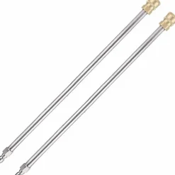 Högtryckstvättar-2-pack trycktvättförlängningsstav, verktyg för rengöring av hängrännor, teleskopisk ersättningslans, munstycken för fönsterrengöring KLB