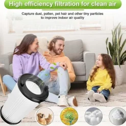 Dammsugare & Tillbehör-6-pack VAF-1 Filterersättning Passar Ergorapido Sladdlös Dammsugare EHVS2510AW VS3510AR, Del EL65522