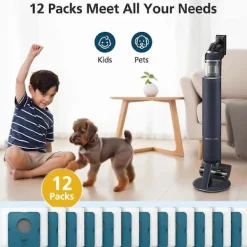 unbranded Dammsugare & Tillbehör-12-pack VCA-ADB953 dammsugarpåsar för SAMSUNG BESPOKE Jet sladdlös dammsugare, jämför med originaldel