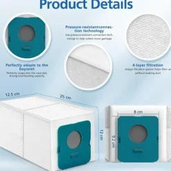 Dammsugare & Tillbehör-8-pack VCA-ADB952 dammsugarpåsar kompatibla med Samsung Bespoke Jet Pro Extra/Complete Extra handdammsugare