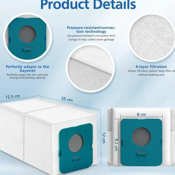 Dammsugare & Tillbehör-8-pack VCA-ADB952 dammsugarpåsar kompatibla med Samsung Bespoke Jet Pro Extra/Complete Extra handdammsugare