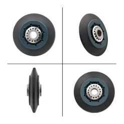 DAO Torktumlare-4-pack W10314173 Torktrummarulle Ersättning för Torktumlare Kompatibel med WPW10314173 Rulldyna [DB] Black Blue