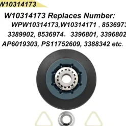 Torktumlare-4-pack W10314173 torktumlare trumma rullar ersättning för torktumlare kompatibel med WPW10314173 torktumlare delar rulle trumma stöd kit