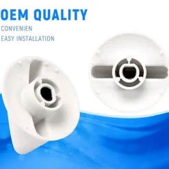DAO Torktumlare-2-pack WH1X2721 Torktumlarknapp, Ersättning för Hotpoint GE Torktumlare [DB] White