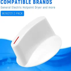 BRONZE Torktumlare-2-pack WH1X2721 torktumlarvred, ersättning för Hotpoint GE torktumlare [BR] White