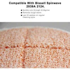 DAO Städmoppar-Paket med 6 ersättningspads 2124 2039a 2307 23157 20391 20399 kompatibla med Bissell Spinwave hård golvrengörare (Orange) db
