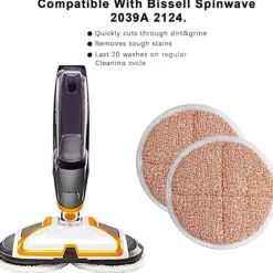 DAO Städmoppar-Paket med 6 ersättningspads 2124 2039a 2307 23157 20391 20399 kompatibla med Bissell Spinwave hård golvrengörare (Orange) db