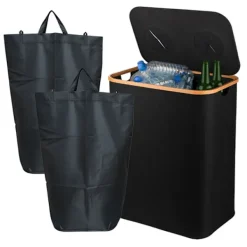 Northix Soptunnor-Pantbehållare för återvinning av flaskor, 2 sektioner, 60–100 flaskor