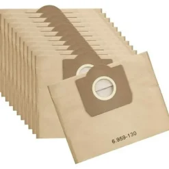 Dammsugare & Tillbehör-Passar Kärcher 6.959-130.0 dammsugarpåsar - pappersfilterpåsar för WD 3 MV 3 - 12-pack KLB