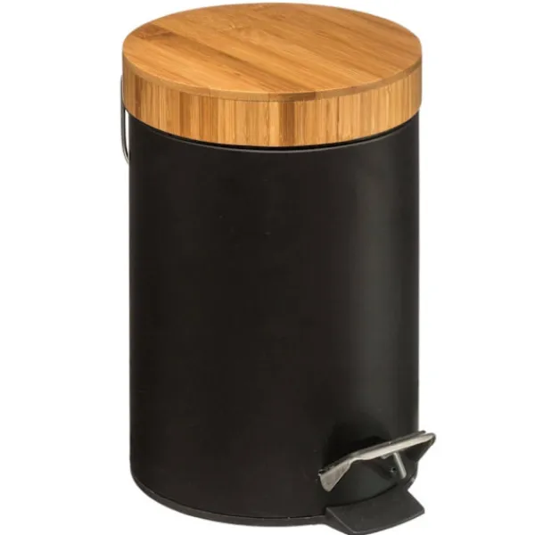 Northix Soptunnor-Pedalhink, Bambu / Metall, 3 L -