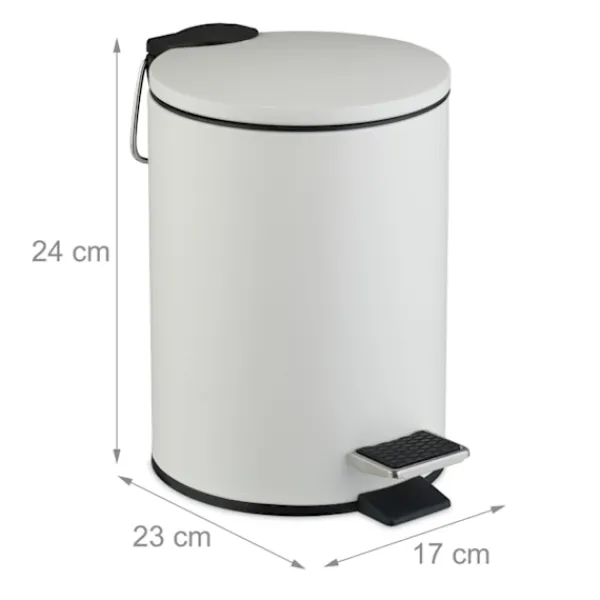 Northix Soptunnor-Pedalhink till badrummet, 3 l – mjukstängande, handsfree