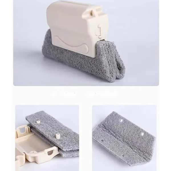 GIFT OF G Fönsterrengöring-Pieces Groove Rengöringsborste, Magisk Fönsterrengöringsborste, Skjutdörrsspår, Multifunktion för Hemmet