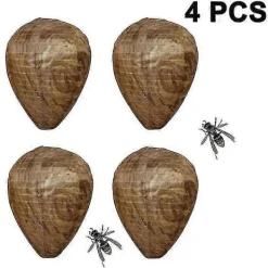 Skadedjur & Insekter-Pieces Vattentät Getingbo Lockbete Hängande Hornet Getingavskräckare Falskt Tyg Getingbo Giftfri Bi Lockbete Avskräckare för Hem Trädgård Utomhus Brun | Fyndiq