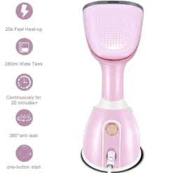 Ångtvättar-Plastångare, 1500W Vertikal Plastångare, 280ml Vattentank, 20s Snabb Uppvärmning, Handhållen Plastångare