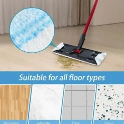 FMYSJ Städmoppar-Platt Mopp Refill Kompatibel med o Cedar H2pro Platt Mopp Ersättningsdynor (FMY) 3pcs