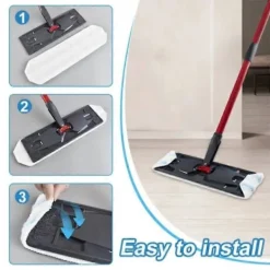 FMYSJ Städmoppar-Platt Mopp Refill Kompatibel med o Cedar H2pro Platt Mopp Ersättningsdynor (FMY) 3pcs