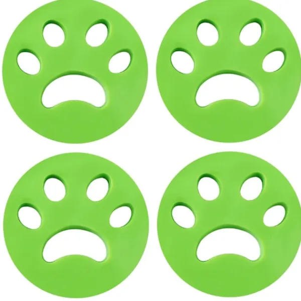 INF Tvättillbehör-Pälsborttagare för kläder - tar bort hund/katthår Grön 4-pack