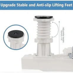 Tvättmaskiner-{PL}Tvättmaskinsbas, Lastkapacitet 300 kg, Tvättmaskinspiedestal, Justerbar piedestal för kylskåp, tvättmaskin, torktumlare och frys (justerbar bredd 45-6 | Fyndiq