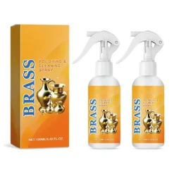 Rengöringsmedel-Polering och rengöring av mässing Spray Dekontaminering och fläckborttagning Polering Ljus och mild Underhåll av mässingsvård Spray x2 Återställ GS