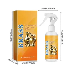 Rengöringsmedel-Polering och rengöring av mässing Spray Dekontaminering och fläckborttagning Polering Ljus och mild Underhåll av mässingsvård Spray x2 Återställ GS
