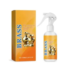 Rengöringsmedel-Polering och rengöring av mässing Spray Dekontaminering och fläckborttagning Polering Ljus och mild Underhåll av mässingsvård Spray x2 Återställ GS