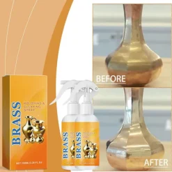 Rengöringsmedel-Polering och rengöring av mässing Spray Dekontaminering och fläckborttagning Polering Ljus och mild Underhåll av mässingsvård Spray x2 Återställ GS