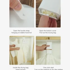 Torktumlare-Portabel Elektrisk Mini Torkmaskin Snabb Torkning Tvätt För Resor Hemanvändning Vit