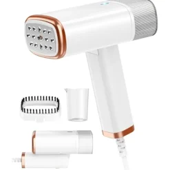 Ångtvättar-Portabel Handhållen Klädångare - Snabb Uppvärmning, med Borste & Mätkopp - Skrynkelborttagare för Hemmet, Kontoret och Resor