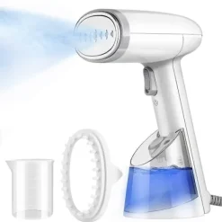 Ångtvättar-Portabel Klädångare Strykjärn för Kläder med 250 ml Tank, för Vertikal och Horisontell Ångning, Snabb Rynkborttagning 1200W