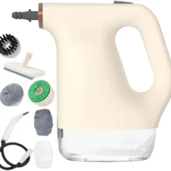 Ångtvättar-Portabel Multifunktionell Ångtvätt – Handhållen Högtemperatursrengörare med Flera Tillbehör, Kemikaliefri Rengöring för Hem, Kök, Badrum & Bil