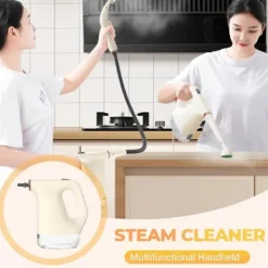 Ångtvättar-Portabel Multifunktionell Ångtvätt – Handhållen Högtemperatursrengörare med Flera Tillbehör, Kemikaliefri Rengöring för Hem, Kök, Badrum & Bil