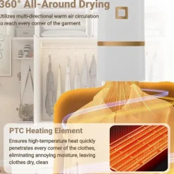 Torktumlare-Portabel Torktumlare, Minitork för Kläder, Snabbtork, med Torkpåse, Kompakt, för Resor & Hem