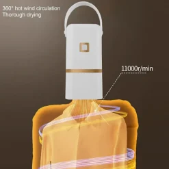 Torktumlare-Portabel Torktumlare, Minitork för Kläder, Snabbtork, med Torkpåse, Kompakt, för Resor & Hem