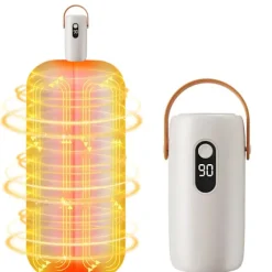 Torktumlare-Portabel Tørretumbler, Minitork, Lågljud, Timer & Överhettningsskydd, för Resor, Camping, Dorm & Vått Väder