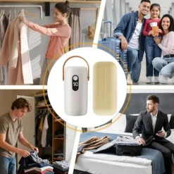 Torktumlare-Portabel Tørretumbler, Minitork, Lågljud, Timer & Överhettningsskydd, för Resor, Camping, Dorm & Vått Väder