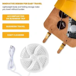 Tvättmaskiner-Portable Tvättmaskin, Mini Tvättmaskin, Mini Diskmaskiner Turbo Med Usb, Lämplig För Hemmabruk, Resor, Studentrum, Husbil, Lägenhet