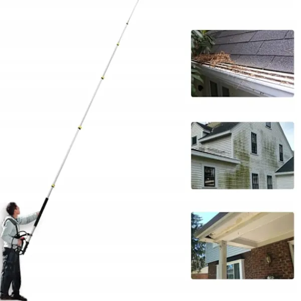 Rosfix Högtryckstvättar-PowerReach ProMax 6.3M Teleskopisk Tvättlans – 4000 PSI | 7 Munstycken | Kompatibel med M22, QC 3/8"