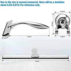 DAO Fönsterrengöring-Premium Skrapa i rostfritt stål för duschdörrar, badrum och bilglas, allrengöringsmedel Gl [DB]