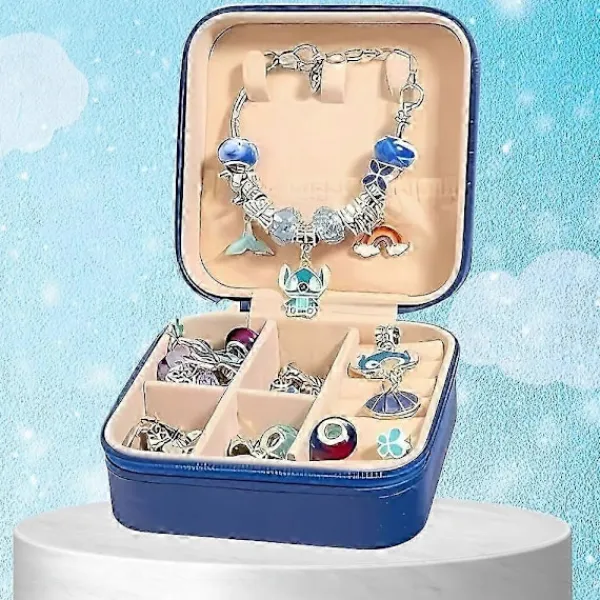 Ångtvättar-Pärlset för att göra armband Berlocker Pärla Lilo Stich