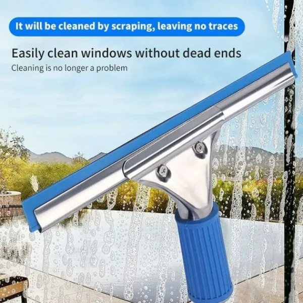 Galaxy Fönsterrengöring-Professionell fönsterraka, fönsterskrapa, duschskrapa i silikon, golvskrapa med handtag, gummiskrapa, fönsterskrapa med blad 35 cm