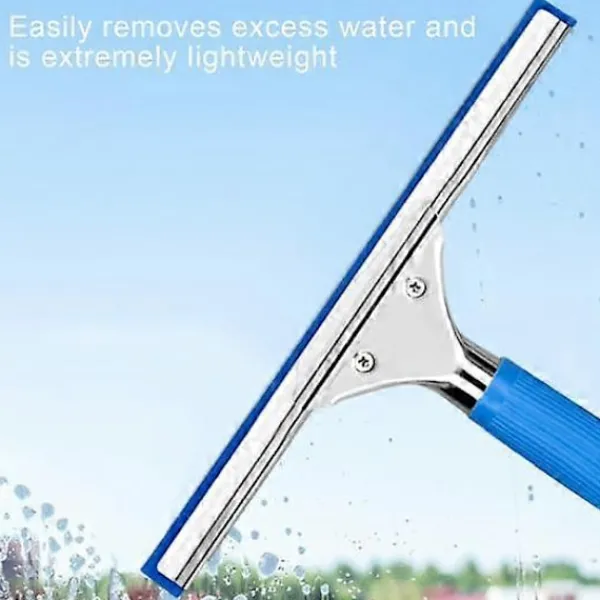 Fönsterrengöring-Professionell fönsterskrapa med gummiläpp, långt handtag, badrumsdusch, fönstertorkare, glasrengöringsverktyg 30cm