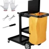 VEVOR Städmaskiner-Professionell städvagn - - Städvagn - 3 våningar i PP Hotel, Svart