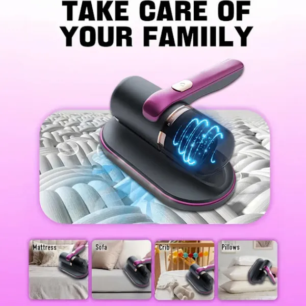 Megabilligt Dammsugare & Tillbehör-Påslös Handhållen Dammsugare med UV och HEPA-filter, Perfekt för Allergiker