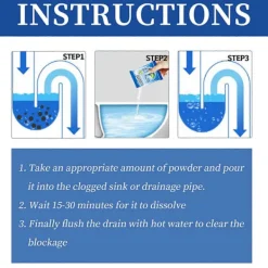 Rengöringsmedel-Pulver för att ta bort stopp i avlopp