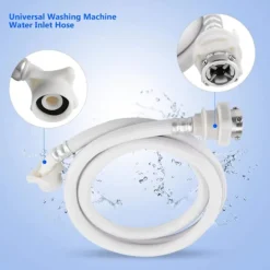Tvättmaskiner-PVC-slangar för tvättmaskin, slang för tvättmaskins vatteninloppsrör, 2 meter