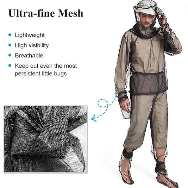 Skadedjur & Insekter-QD-Lätta mygghandskar och vantar i mesh med strumpor