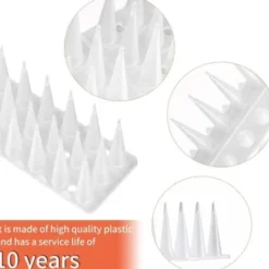 Skadedjur & Insekter-QU/5m Fågelpiggar, Duvpiggar, Kråkpiggar, Säkra för duvor, sparvar, kråkor och balkonger (12-pack, vit)