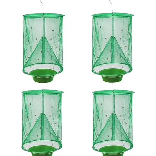 Skadedjur & Insekter-Ranch flugfälla med betesbricka, återanvändbar flugfälla flåfångare